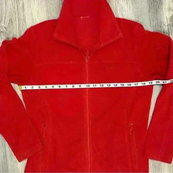 Columbia Sportswear Full Zip Up Pockets Fleece Jacket Coral Long Sleeve Size L - Picture 4 of 7